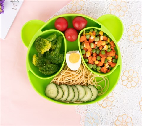 兒童硅膠餐盤防摔輔食碗
